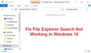 Image result for File Explorer Search Not Working