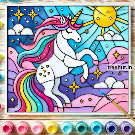 Unicorn Stain Glass Painting Ideas
