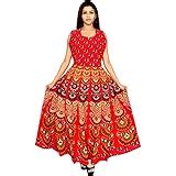 Buy FrionKandy Women's Empire Rayon Rajasthani Floral Print Ankle ...