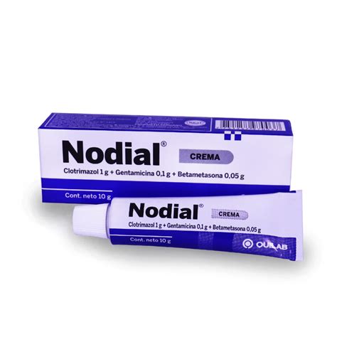 Nodial ( Clotrimazol 1g + Gentamicina 0.1g + Betametasona 0.05g ) Crema ...