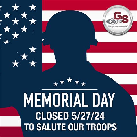 Closed For Memorial Day 2024 Sign