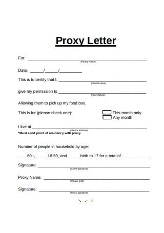 Proxy Voting Letter Example 的图像结果