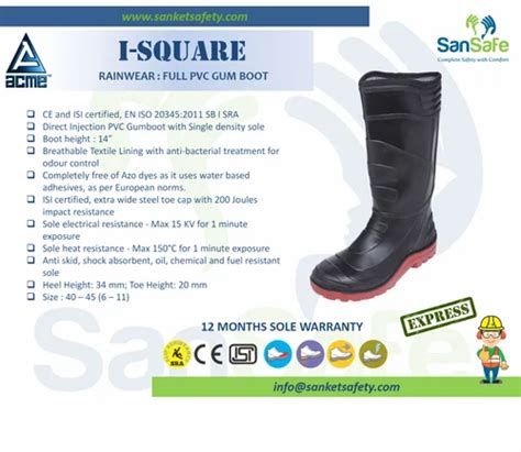 PVC GUM BOOTS - Acme Cosmos Ultra PVC Ankle Boot Wholesale Distributor ...