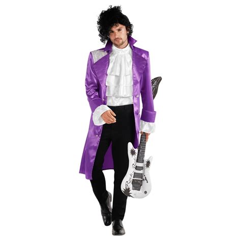 Morph Purple Pop Star Costume Men With Jacket And Wig, Musician Costume ...