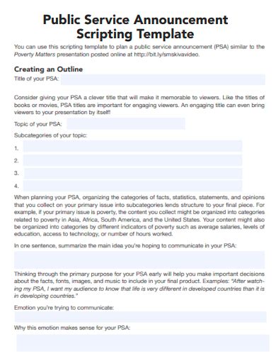 Image result for Public Service Announcement Examples