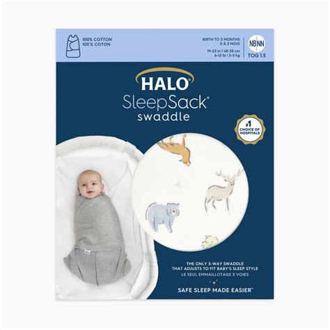 Halo SleepSack Swaddle Cotton - Forest Friends, Newborn | Babylist Shop