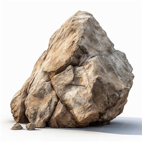 Premium Photo | Big rock stone isolated on white background