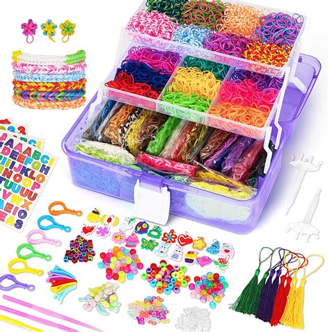 Amazon.com: DEHVIHS Rubber Band Bracelet Kit 40 Colors, 18000+ Rubber ...
