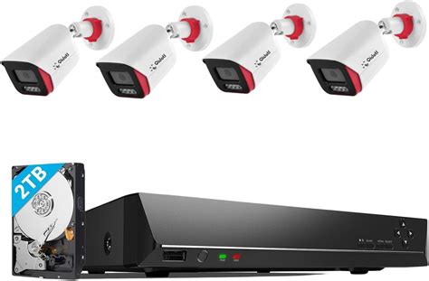 HIKVISION 4 Channel DVR with 5MP 2 Dome & 2 Bullet Cameras with Audio ...