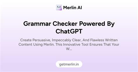 ChatGPT Grammer Checker