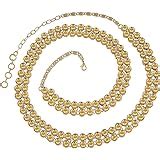 Buy Peora Traditional Antique Gold Waist Belt Kamarband Kamarpatta ...