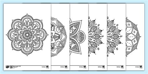Mandala Mindfulness Colouring Pages - Mindfulness - Twinkl