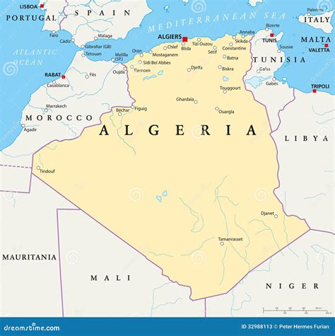 Algeria Political Map Stock Photos - Image: 32988113