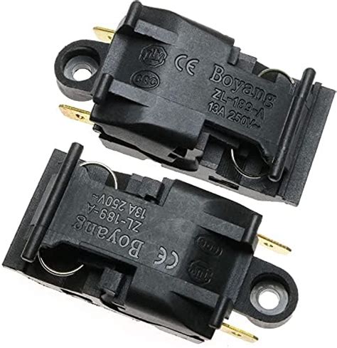 PGSA2Z 2PCS Black 13A Switch Electric Kettle Thermostat Switch Steam ...