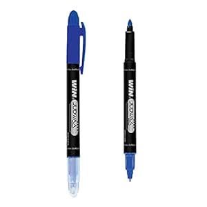 WIN Judwaa Dual Tip CD/DVD/OHP Marker | 10 Blue Ink Markers | Both Side ...