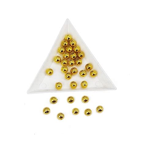 Buy CCB No Hole Plastic Beads For Art Crafts Sewing Gold Color Round ...