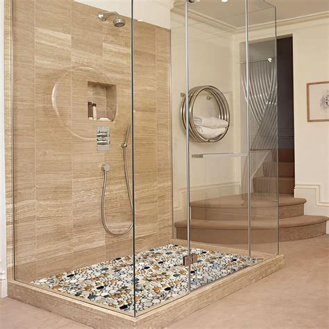Pebble Tiles Bathroom Floor Porcelain Pebble Tile 5 Sheets For Shower