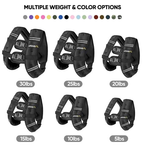 APEXUP Weighted Vest with Reflective Stripe (5/10/15/20/25/30 lbs ...