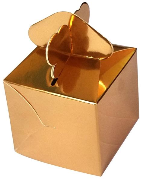1 LADDU 250 Grams Golden Colored Folding Box of Size 3x3x3 INCHES Also ...