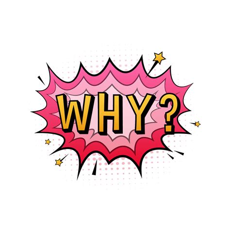 cómic habla burbujas con texto por qué. Clásico dibujos animados ilustración. símbolo, pegatina ... - why does It Matter Cartoon