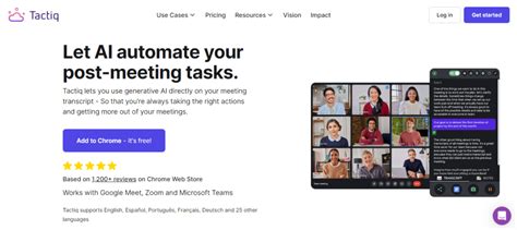Tactiq - Automate Your Post-Meeting Tasks Using AI
