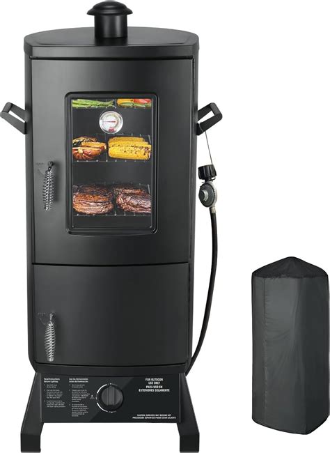 Vertical Propane Smoker with Temperature Control, BBQ Smoker Grill ...