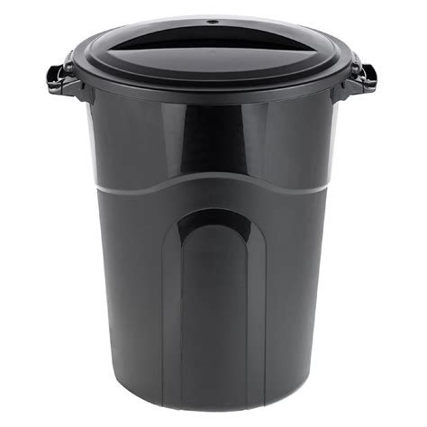 United Solutions 32 Gallon Trash Can with Lid Durable Outdoor Waste ...