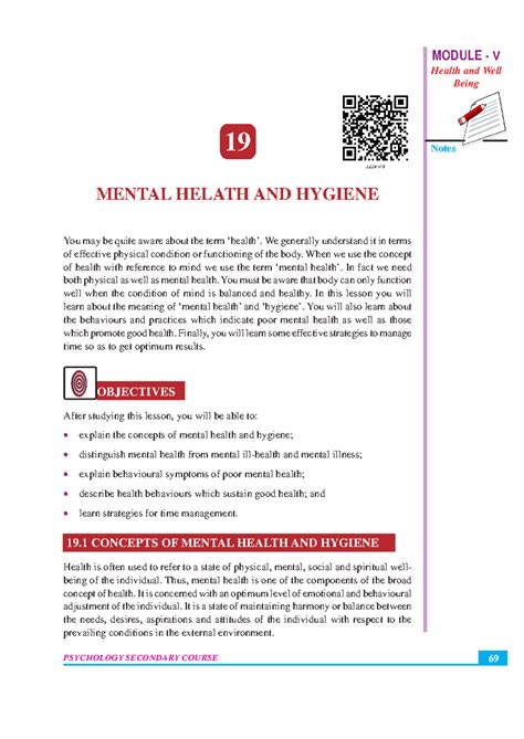 Chapter-19 - Mental health and mental hegine - MODULE - V Health and ...