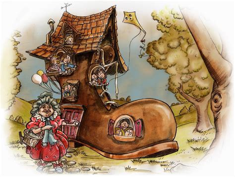 There Was an Old Lady Who Lived in a Shoe | Old lady shoes, Old women ...