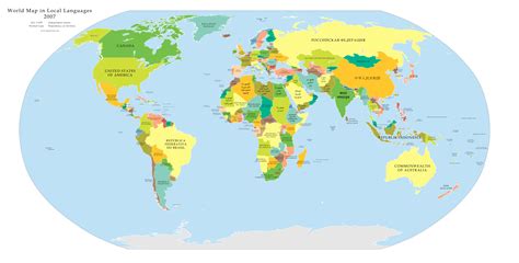 World Map in Local Languages