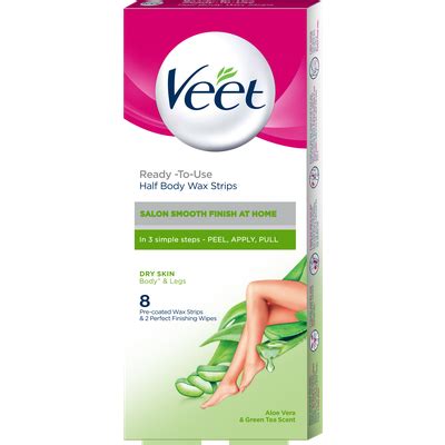 Buy Veet Full Body Waxing Kit - Dry Skin (20 Wax Strips) Online | Veet