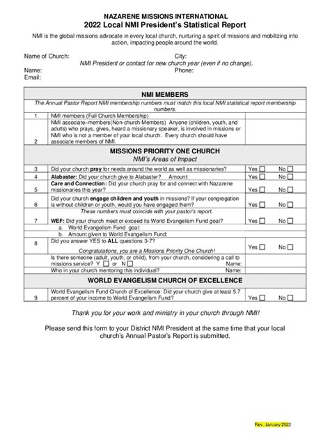 2022-2026 Form NC Nazarene Missions International Local NMI Presidents ...