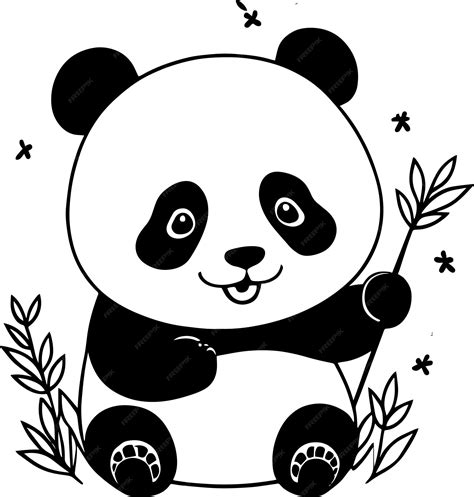 Panda clipart vector | Premium AI-generated vector