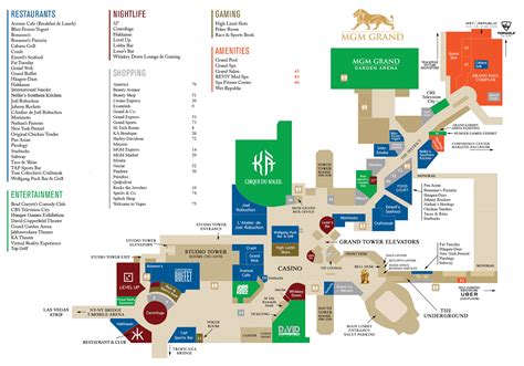 MGM Grand Property Map & Floor Plans - Las Vegas