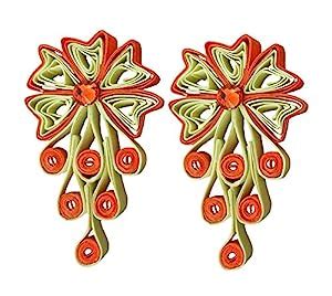 Riya Creation Hand Made Jwelllery Earring (Quiling Art) RC21 : Amazon ...