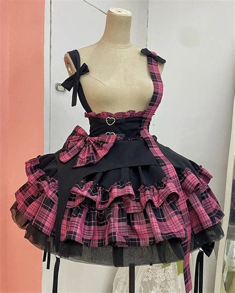 Devil Inspired on Instagram: "🖤Plaid pattern punk idol skirt with ...