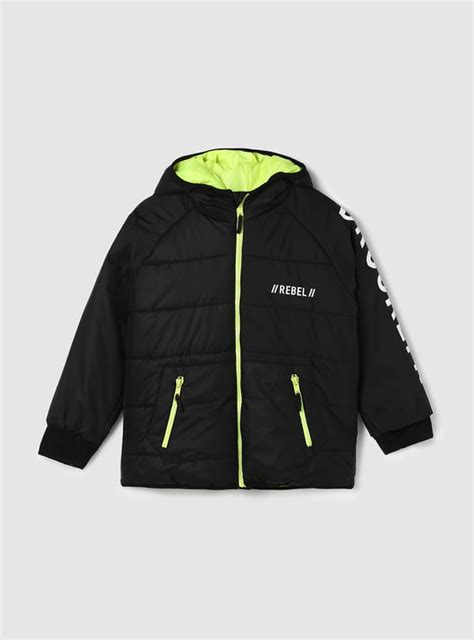 Buy Boys Printed Hooded Puffer Jacket Online at just Rs. 1399.0 ...