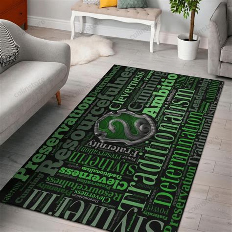 Slytherin Harry Potter Area Rug Chrismas Gift | Rugs on carpet, Rugs in ...
