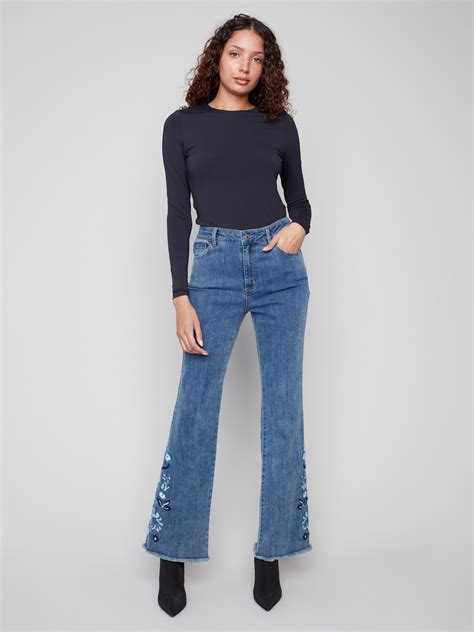 Women's Embroidered Jeans & Denim | Charlie B Canada