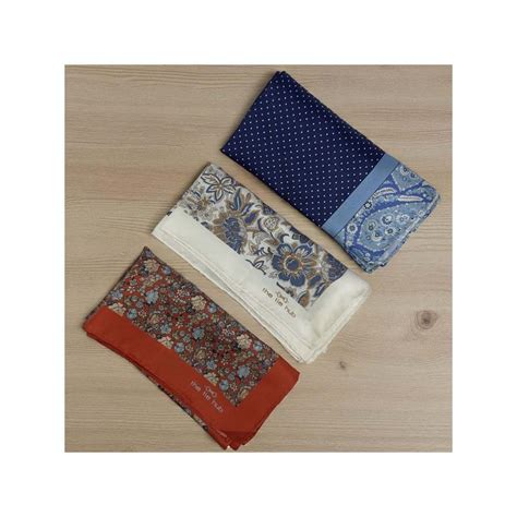 Buy The Tie Hub Men Multi-Color Floral Printed Pocket Squares (Pack of ...