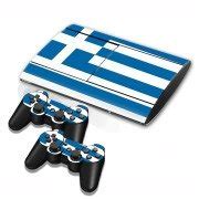 Greek Flag Pattern Decal Stickers for PS3 Game Console : Amazon.in ...