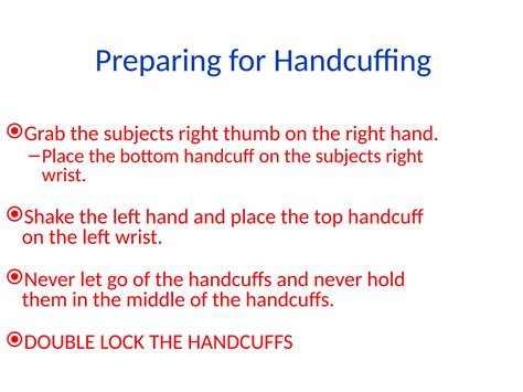 Proper Handcuffing Procedure 的图像结果