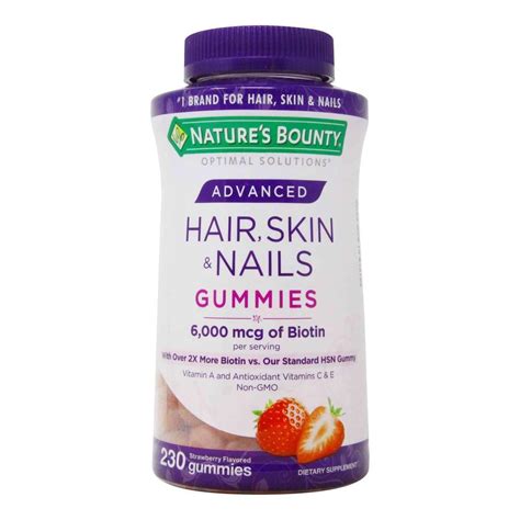 Amazon.com : Nature's Bounty Hair, Skin & Nails Rapid Gummies, Argan ...