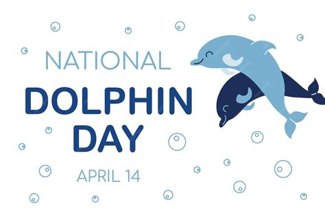 Premium Vector | National dolphin day background horizontal vector ...