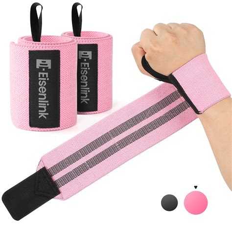 Buy Eisenlink Wrist Wraps for Weightlifting 18’’ Gym Straps 1 Pair Men ...