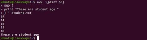 Awk Command Examples 的图像结果