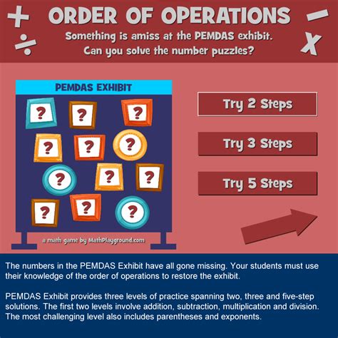 Image result for PEMDAS Math Games