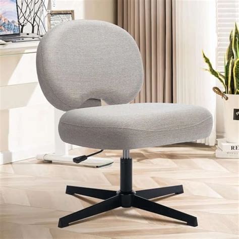 Ergonomic Adjustable Height Swivel Desk Chair - Cross-Legged Design for ...