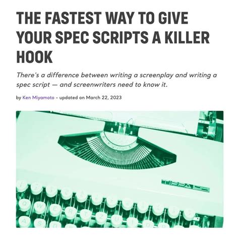 Image result for Spec Scripts Screenplays