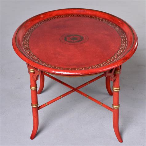 Chinoiserie Style Red Side Table For Sale at 1stDibs | red side tables